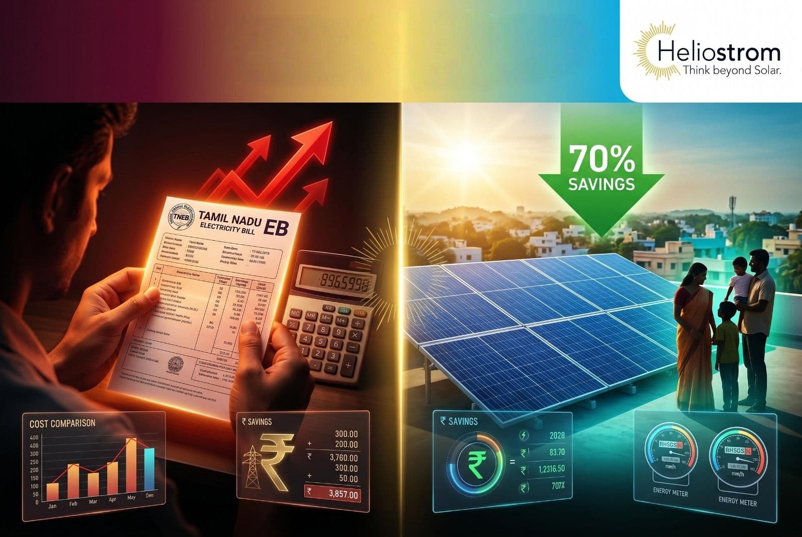How to Calculate Your Tamil Nadu EB Bill and How Solar Cuts It by 70%