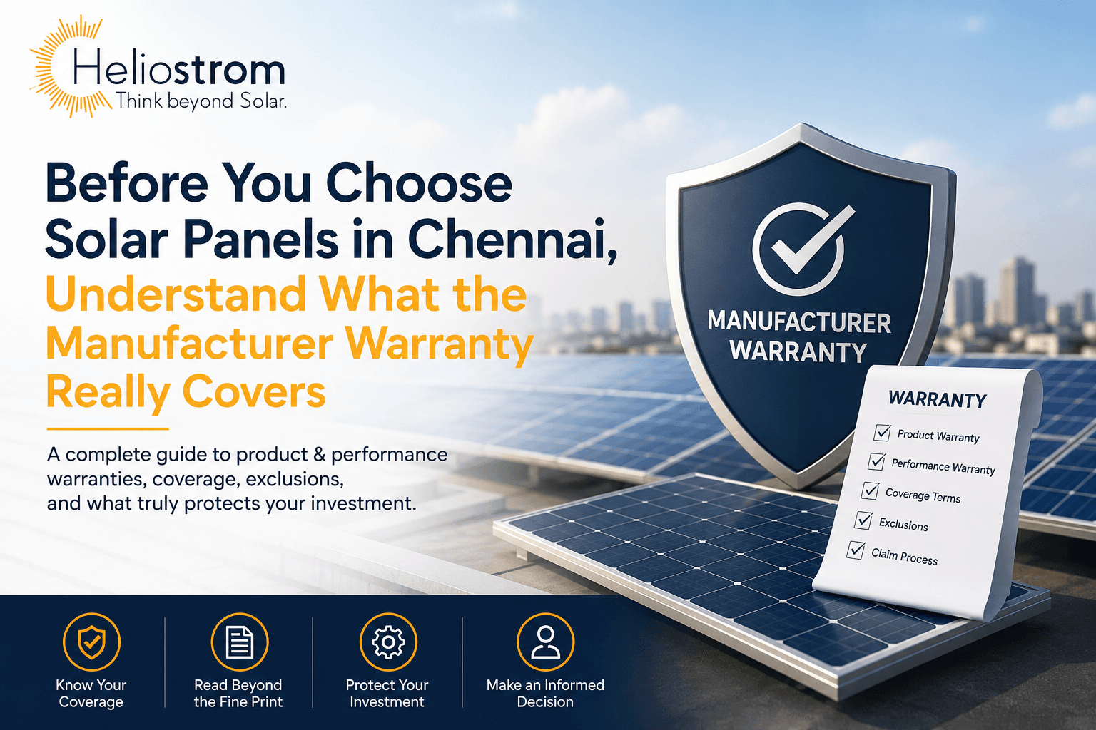 Before You Choose Solar Panels in Chennai, Understand What the Manufacturer Warranty Really Covers
