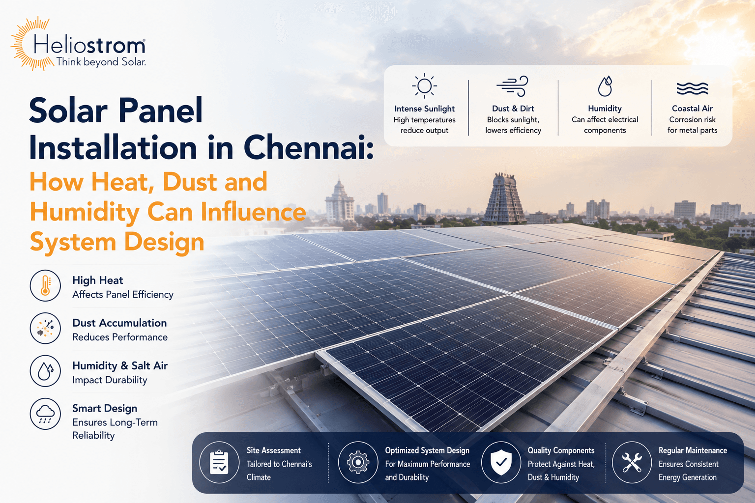 Solar Panel Installation in Chennai: How Heat, Dust and Humidity Can Influence System Design